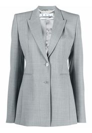 Off-White text-print tailored blazer - Grigio