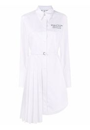 Off-White Popeline asymmetric shirt dress - Nero