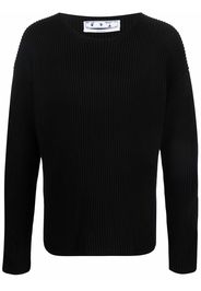 Off-White Diag stripe round-neck jumper - Nero