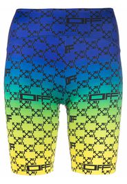 Off-White Shorts biker con stampa - Verde