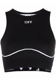 Off-White ATHL OFF STAMP SEAML BRA BLACK WHITE - Nero