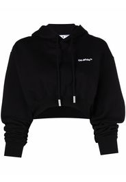 Off-White Helvetica logo-print hoodie - Nero