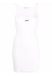 Off-White OFF STAMP BASIC RIB DRESS WHITE BLACK - Bianco