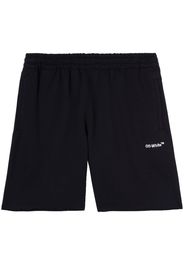 Off-White HELVETICA LOGO SWEATSHORTS BLACK WHITE - Nero