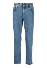 Off-White Diag-print skinny jeans - Blu
