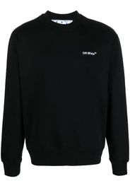 Off-White HELVETICA LOGO SLIM CREWNECK BLACK WHITE - Nero