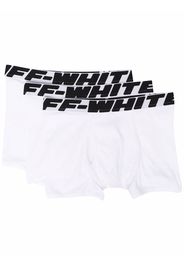 Off-White Set di 3 boxer con logo - Bianco
