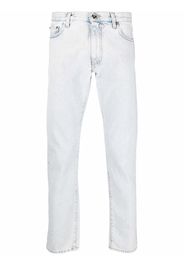 Off-White Diag-stripe print slim fit jeans - Blu