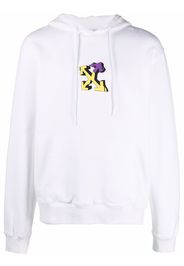 Off-White graffiti-print hoodie - Bianco
