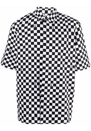 Off-White checkerboard print short-sleeve shirt - Nero