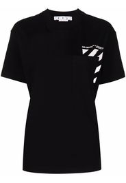 Off-White T-shirt Jersey con stampa - Nero