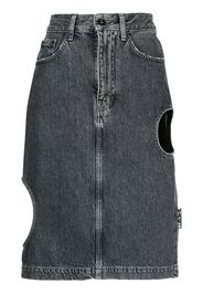 Off-White Gonna a matita denim Meteor - Blu