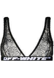 Off-White Reggiseno a triangolo con banda logo - Nero