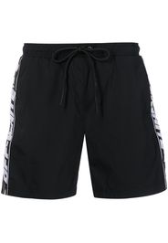 Off-White logo-tape swim shorts - Nero