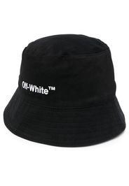 Off-White Helvetica logo-print bucket hat - Nero