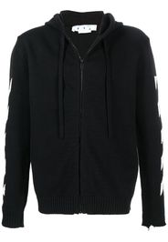 Off-White Felpa a righe diagonali - BLACK WHITE