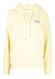 Off-White Floral Arrows cotton hoodie - Giallo