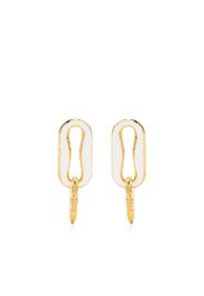 Off-White ENAMELED MELT CHAIN EARRINGS - Oro