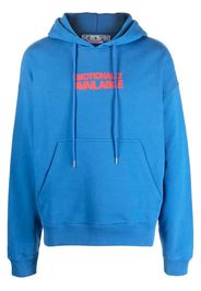 Off-White Arrows slogan print hoodie - Blu