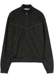 Off-White logo-embroidered zip-up jacket - Nero