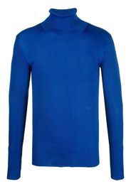 Off-White funnel-neck long-sleeve top - Blu