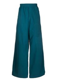 Off-White Pantaloni con vita elasticizzata - Blu