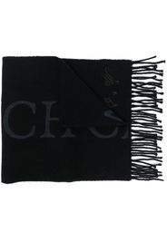 Off-White Quote-motif fringed scarf - Nero