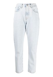 Off-White cropped straight-leg jeans - Blu