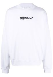 Off-White logo-print long-sleeve sweatshirt - Bianco