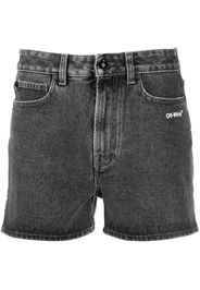 Off-White Diag-stripe denim shorts - Grigio
