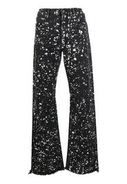 OFF-WHITE paint splatter print jeans - BLACK