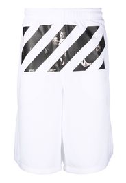 Off-White Caravaggio Diag track shorts - Bianco