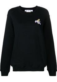 Off-White floral Arrows-motif sweatshirt - Nero