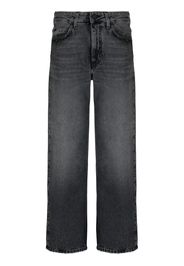 Off-White logo-patch straight-leg jeans - Nero