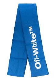 Off-White logo-print padded scarf - Blu