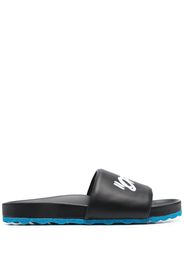 Off-White logo-print slides - Nero