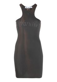 Off-White logo-detail tie-dye sleeveless minidress - Grigio