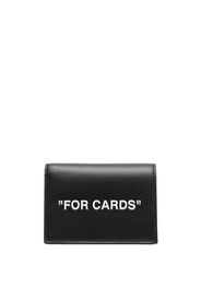 Off-White slogan leather card holder - Nero