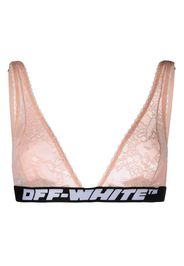 Off-White logo-jacquard triangle bra - Toni neutri
