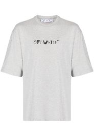 Off-White FACES SUMMER SWEATSHO - MELANGE GREY BLACK