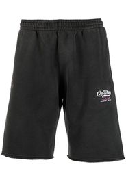 Off-White WAVE OFF SWEATSHORTS - BLACK WHITE