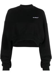 Off-White FOR ALL HELV CROP OVER CREW - BLACK WHITE