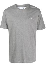 Off-White WAVE OUTL DIAG SLIM S/S TEE MELANGE GREY - MELANGE GREY WHITE