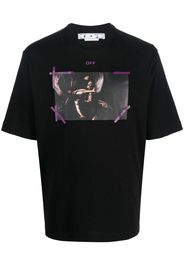 Off-White Graphic print cottno T-Shirt - BLACK ORCHID