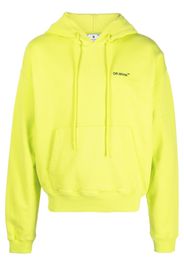 Off-White Felpa Caravaggio Arrows con cappuccio - LIME BLACK