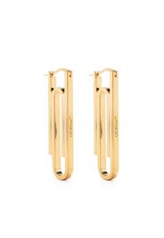 Off-White engraved-logo safety-pin earrings - GOLD NO COLOR