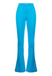 Off-White Sleek side-split leggings - Blu