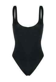 Off-White logo-print zip-up swimsuit - Nero