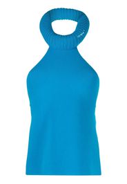 Off-White tubular open-back tank top - Blu