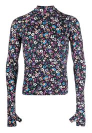 Off-White floral-print long-sleeve T-shirt - Nero